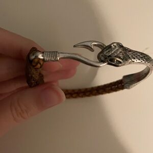 Silver Snake Hook Bracelet